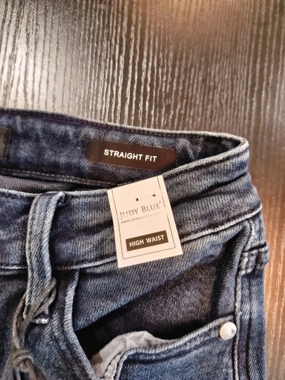 Judy Blue NWT High Rise Straight Button Fly Raw Hem Jeans Size 5/27 - Picture 8 of 12